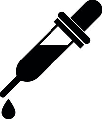 Test dropper silhouette icon vector illustration