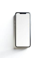 blank white smart phone