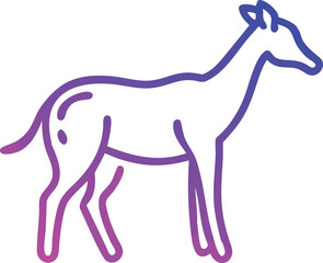 A majestic giraffe stands tall, its black silhouette showcasing the iconic spotted pattern