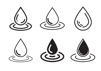 Fototapeta premium Water drop vector, Water drop icon Set