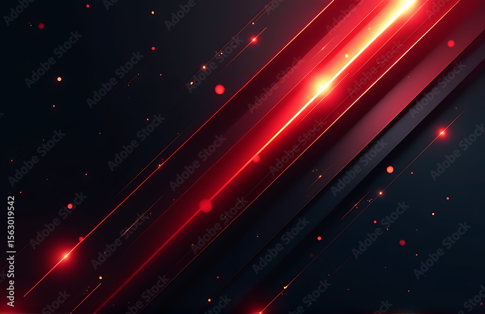Aufkleber modern design uses black fiery red gradient geometric shapes diagonal lines glow effects create visual