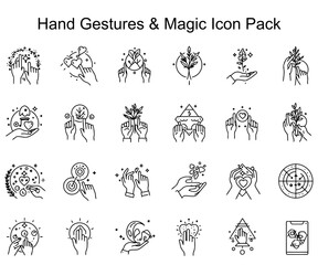 Hand Gestures & Magic Icon Pack