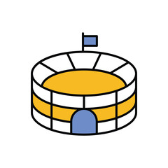 Stadium Icon vector stock illustration