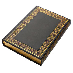 Fototapeta premium A leather-bound tome, adorned on transparent background