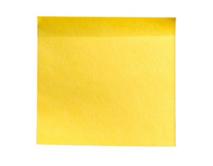 Front View of Pink Sticky Note with Square Shape, Isolated on Black Background