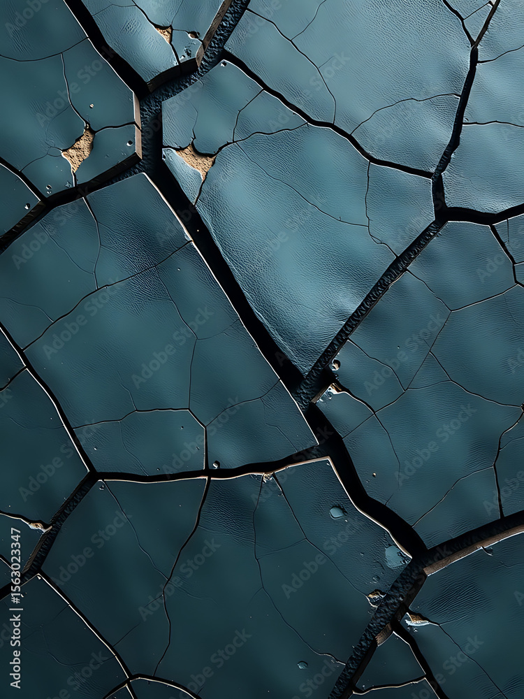 Poster cracked granite surface features beautiful textured rock pattern set dark teal background ample copy