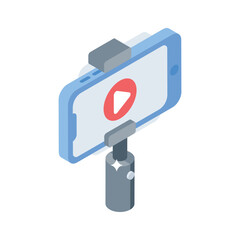 Have a look at this isometric icon of video recording