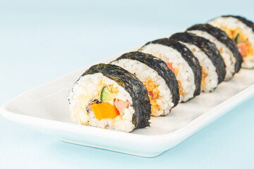 Japanese food sushi, Japanese Rice and vegetable roll