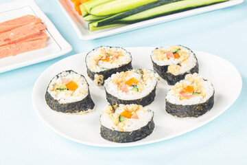 Japanese food sushi, Japanese Rice and vegetable roll