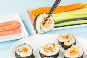 Japanese food sushi, Japanese Rice and vegetable roll