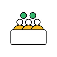 Crowd Wave Icon vector stock illustration