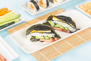 Japanese food sushi, Japanese Rice and vegetable roll