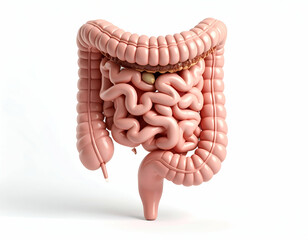 3D Model Human Digestive System Anatomy - Mouth to Intestines