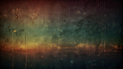 Obraz premium Abstract grunge design features textured dark blue backdrop with bright vintage pattern and copy space