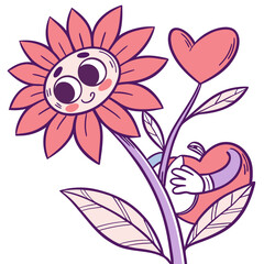 pink flower vector
