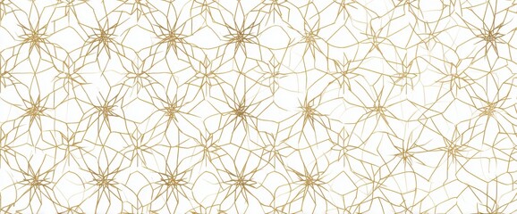 Delicate Golden Straw Floral Pattern on White Background Elegant Abstract Texture, Botanical Design