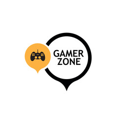 gamer zone sign on white background	