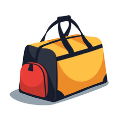 Stylish gym bag illustration in pop art style, sports nutrition concept