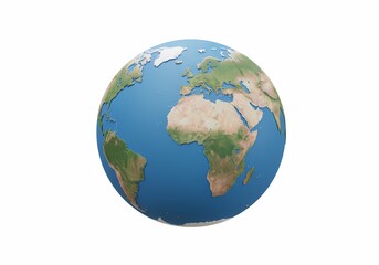 Fototapeta premium A Detailed Render of Planet Earth Global Perspective