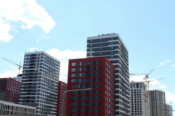 large construction in the city, building under construction in the city