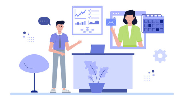 Freelancer sending work proposal to new client - Powered by Adobe