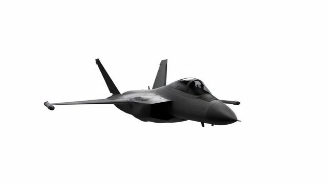 Fighter Jet Flying at High Speed with Sleek Design and Sharp Angles in Clear Sky