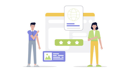 marketing team reviewing landing page conversation rate