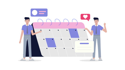 Digital agency building client social media calendar