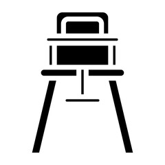 High Chair Vector Glyph Icon Design