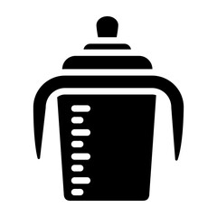Sippy Cup Vector Glyph Icon Design