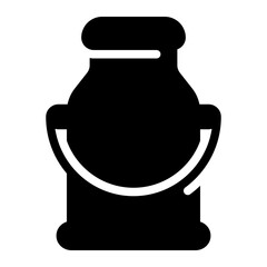 milk tank glyph icon