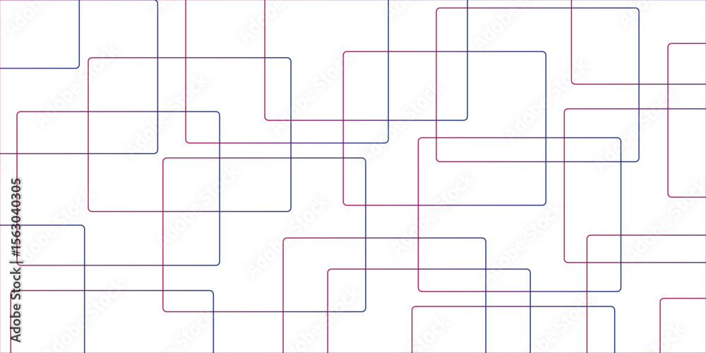 Fototapete abstract colorful geometric pattern square and random lines. glowing futuristic technology geometric