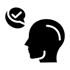 Accent Recognition Vector Glyph Icon Design