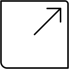 External Link Icon, New Tab URL Symbol Vector Stock Illustration, Line Icon Style Design.