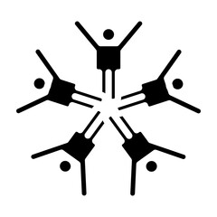 Diverse People Vector Glyph Icon Design