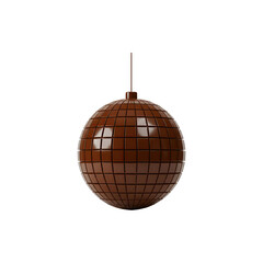 Fototapeta premium Chocolate shaped like world globe with grid texture for international product branding