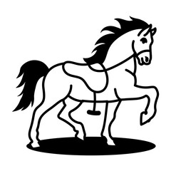 aA drawing style icon of a running horse
