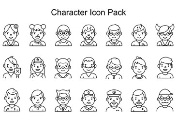 Fototapeta premium Character Icon Pack