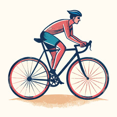 Fototapeta premium Cycling Ink Line Art