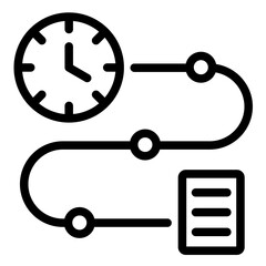 Process Timeline   Icon Vector Illustration