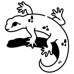 A sketchy style icon representing desert lizard
