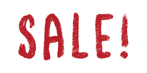 Sale lettering Handwritten word Modern brush calligraphy Template for marketing ad, print, web, banner, poster, flyer Ink illustration