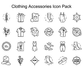Fototapeta premium Clothing Accessories Icon Pack