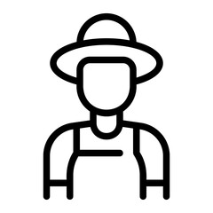 farmer line icon