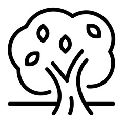 fruit tree line icon