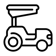 tractor line icon