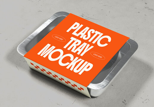 Transparent Plastic Tray Mockup