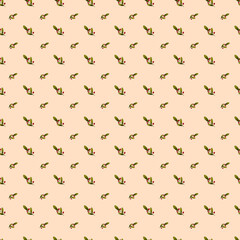 Watercolor pattern of berries on nude background. Hand drawn watercolor berries. Design for paper, background, menu, poster, textile, wallpaper, business cards.