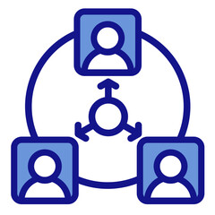 Team Coordination   Icon Vector Illustration