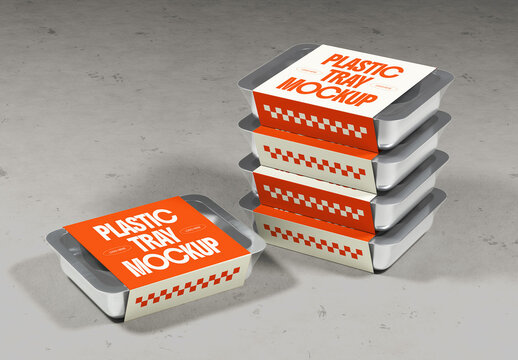 Plastic Tray Packaging Mockup